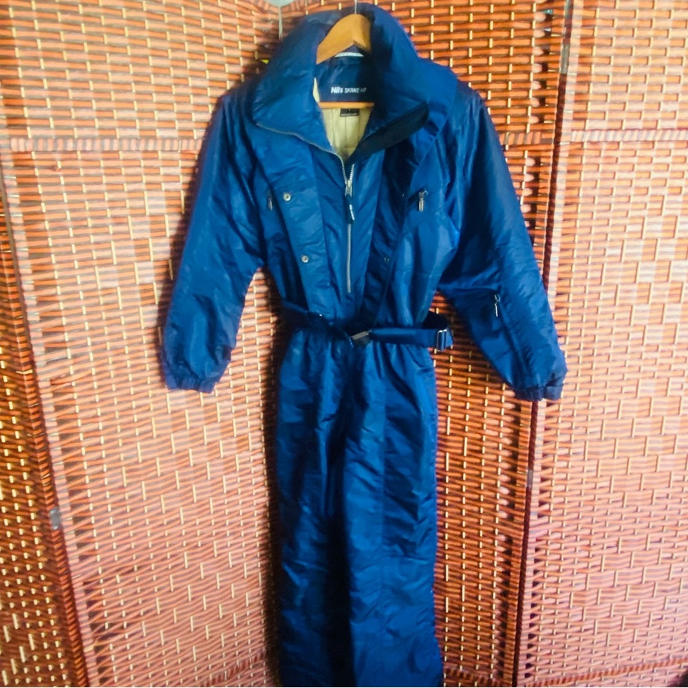 Nils Women's Navy Blue Skiwear Snow Jumpsuit
